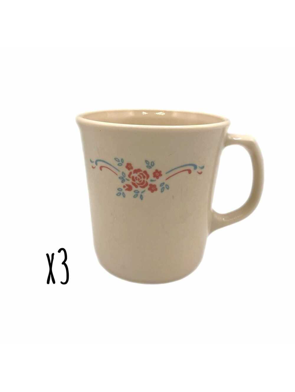 Set of 3 Vintage Corelle Corning English Breakfast 12oz Mugs